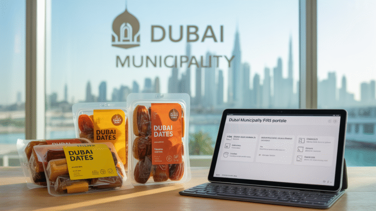 showing some products and the requirements for registering food in dubai