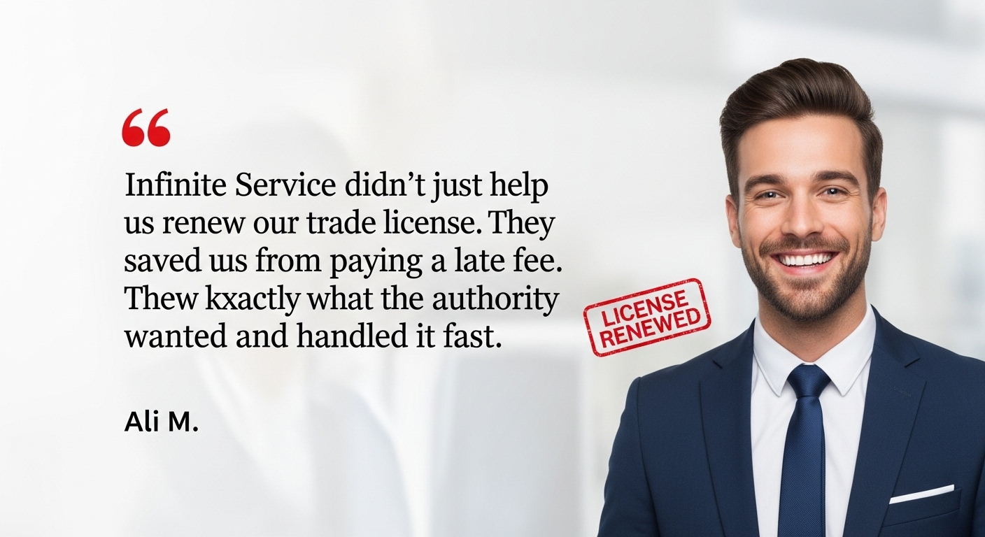 Happy client testimonial after using Infinite Service license renewal.